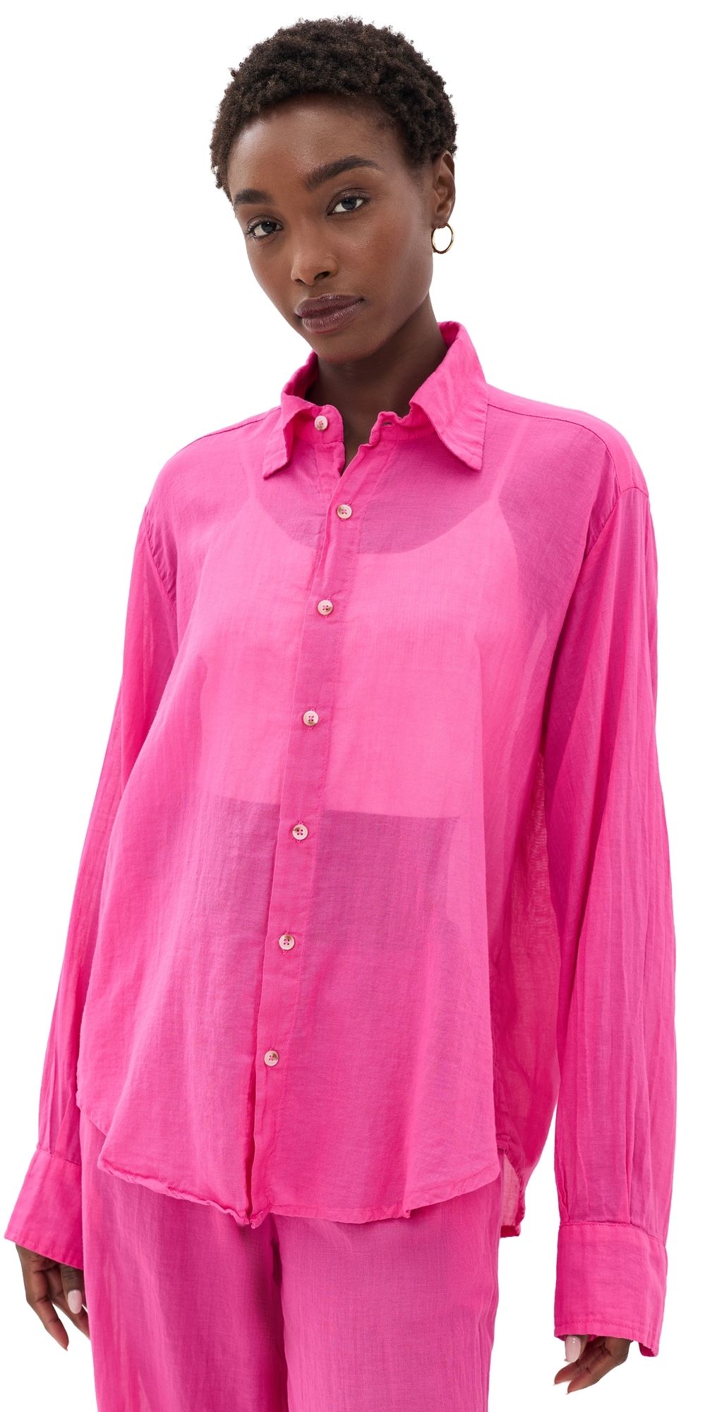 ALL THREE Daniel Gauze Shirt Diva L