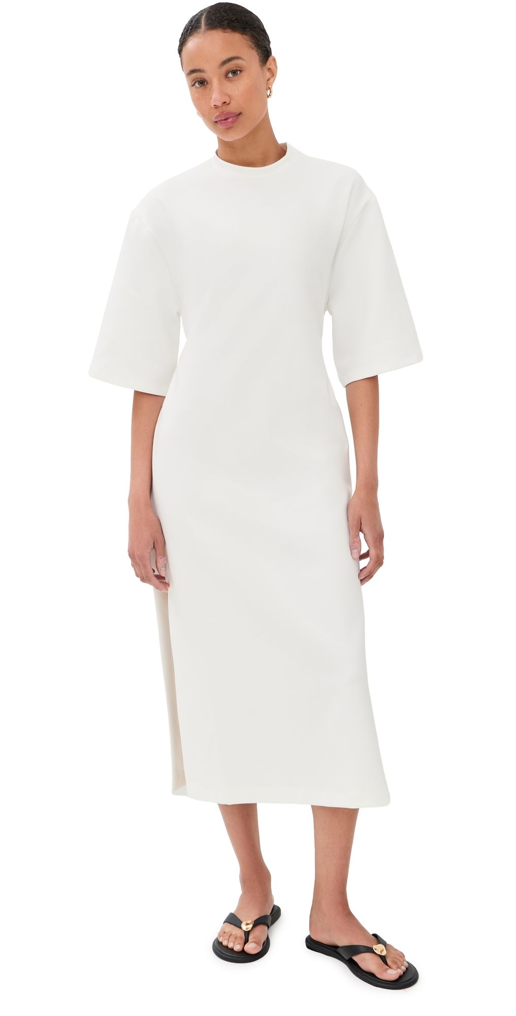 WARDROBE. NYC Backless T-Shirt Midi Dress White L