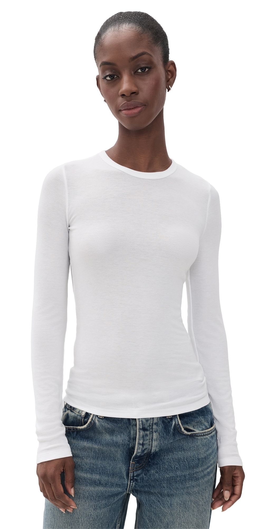 Faherty Featherweight Freestyle Layering Crew Tee White XS