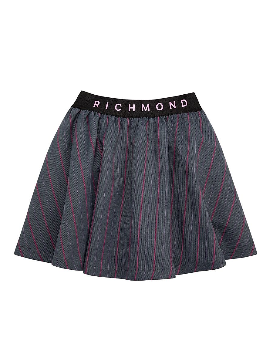 Little Girl's & Girl's Striped Suiting Skirt - Black - Size 10