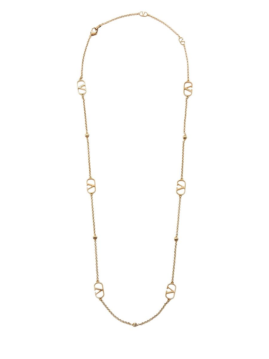 Men's VLogo Signature Metal Necklace - Gold