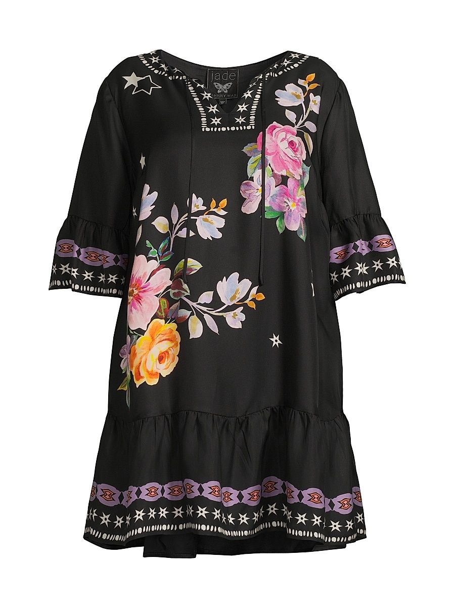 Women's Plus Hailee Floral Peasant Dress - Kasumi - Size 26