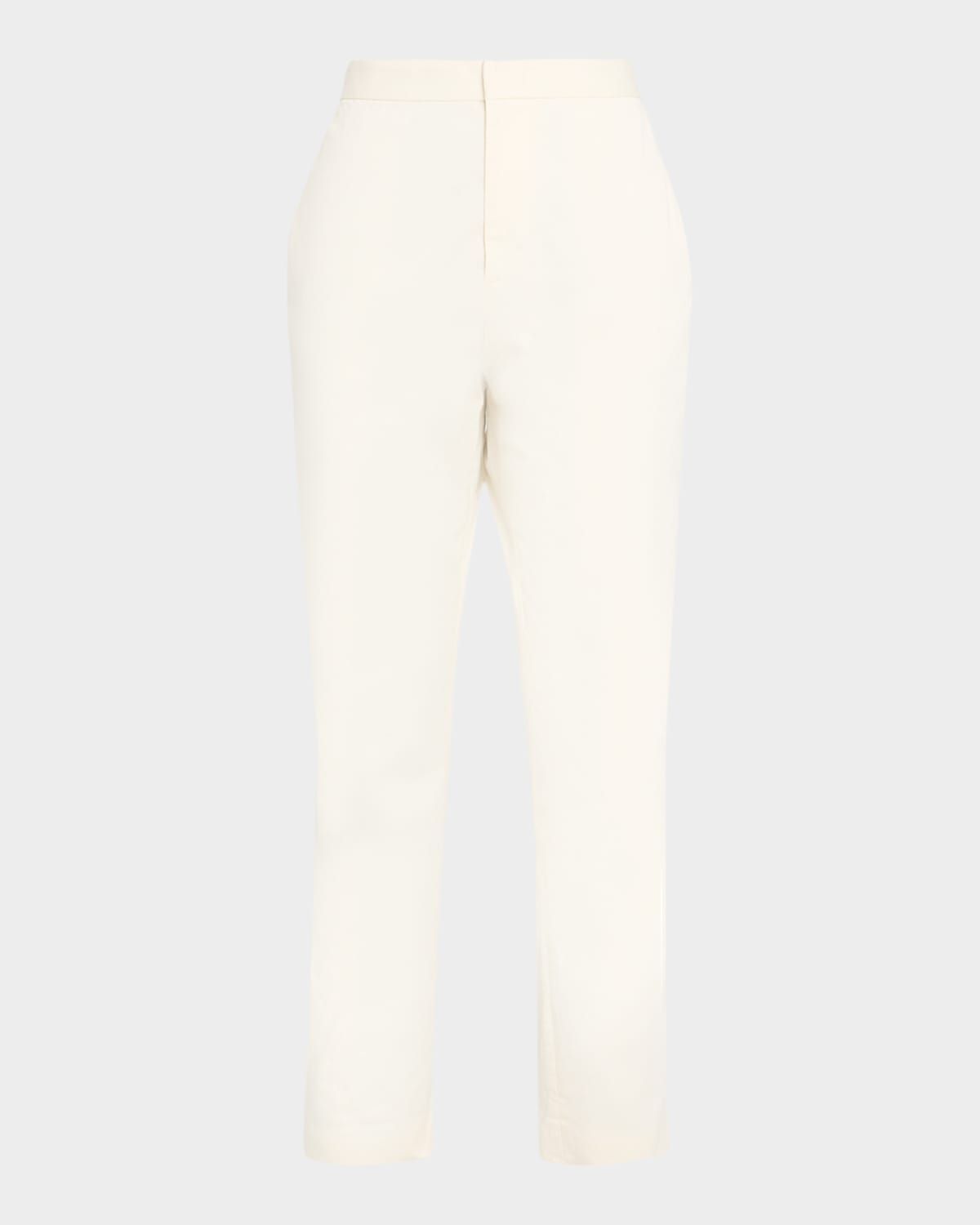 Cropped Organic Cotton Slim Pants