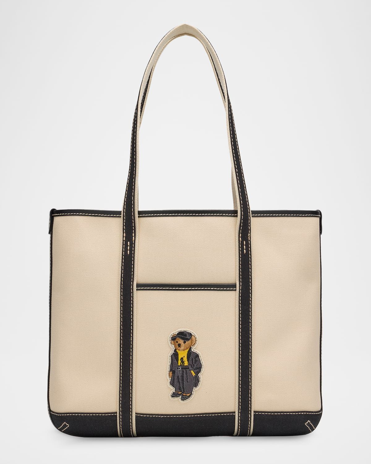 Polo Bear Canvas Small Shopper Tote