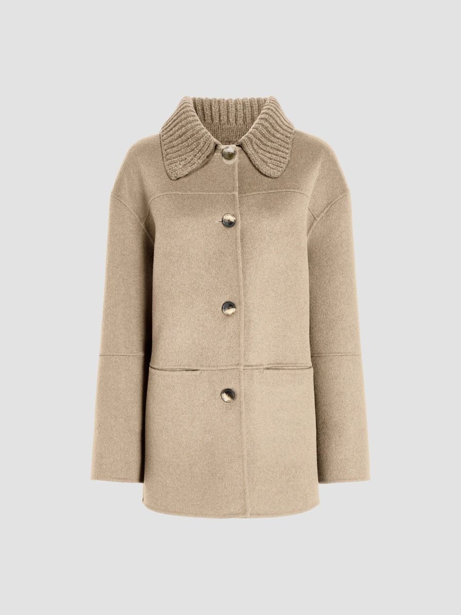 Proenza Schouler White Label Women's Lisa Double-Faced Wool-Cashmere Jacket - Oat - Size 8