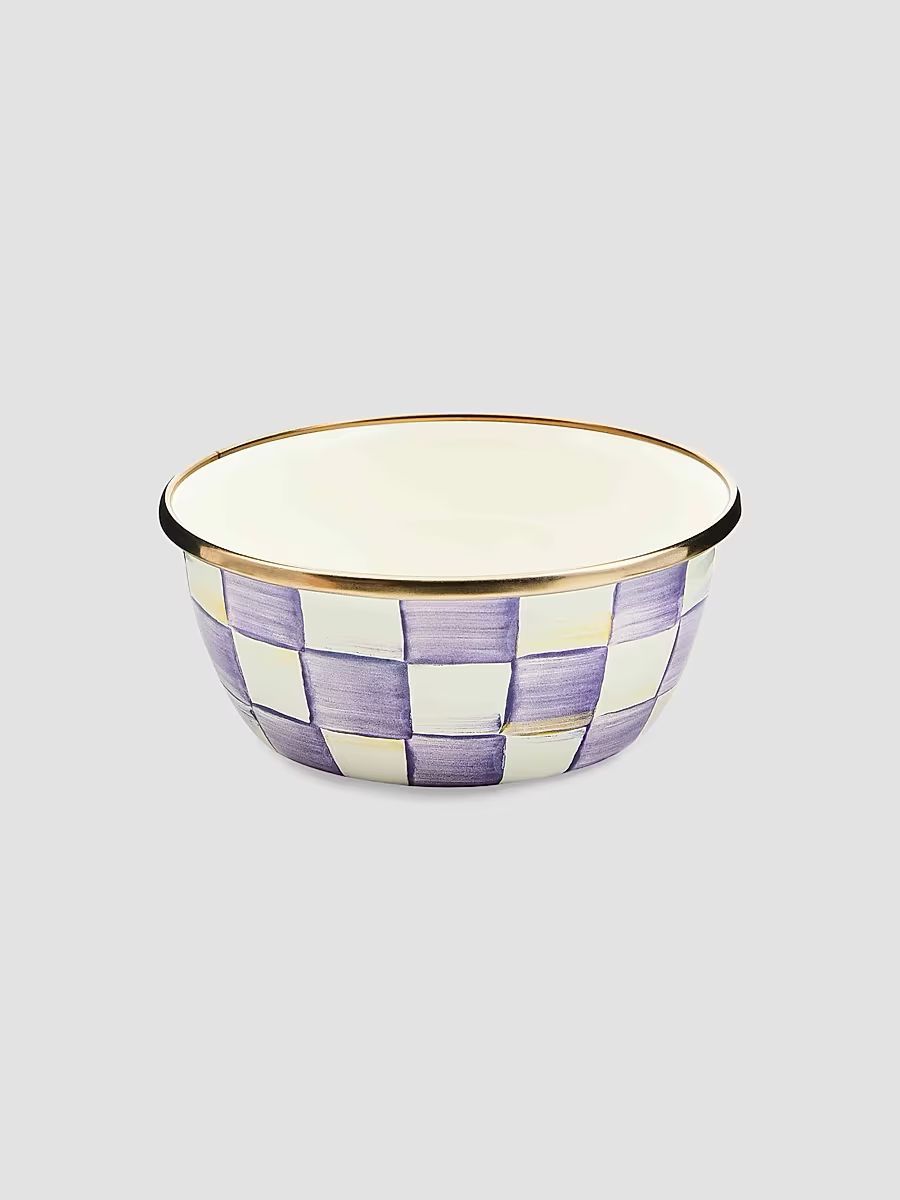 Violet Check Pinch Bowl
