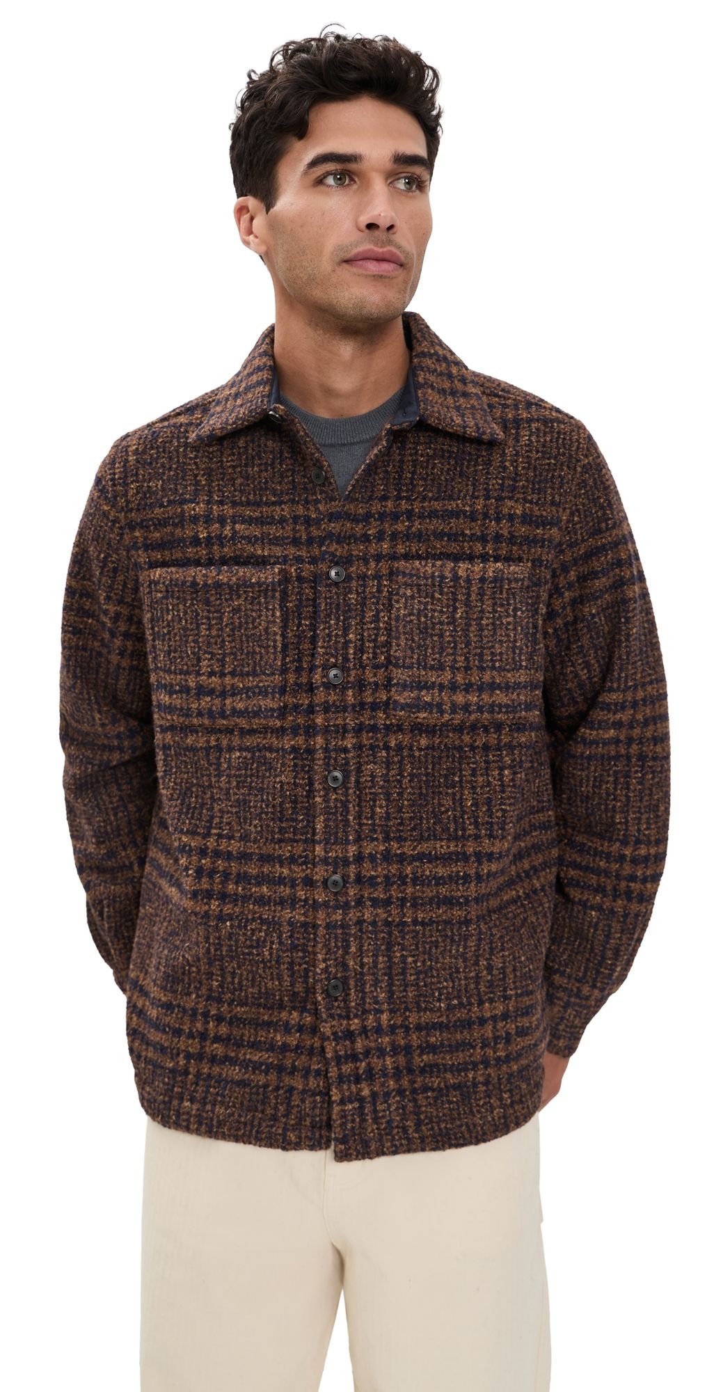 Portuguese Flannel Polaris Shirt Brown/Light Brown/Navy XXL