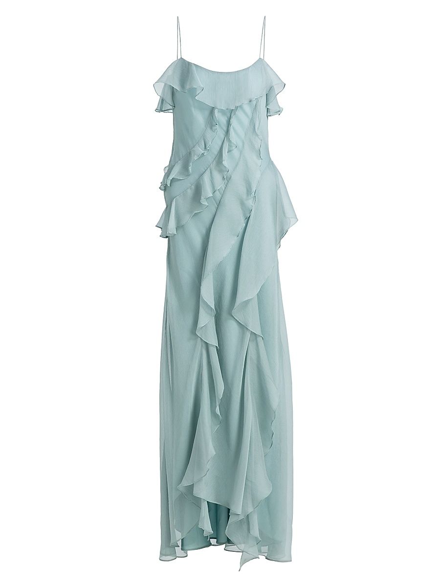 Women's Ruthie Cascade Maxi Dress - Aqua Sol - Size 12
