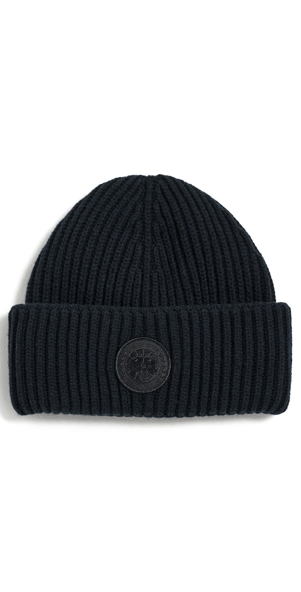 Canada Goose Cashmere Blend Double Fold Beanie Black One Size