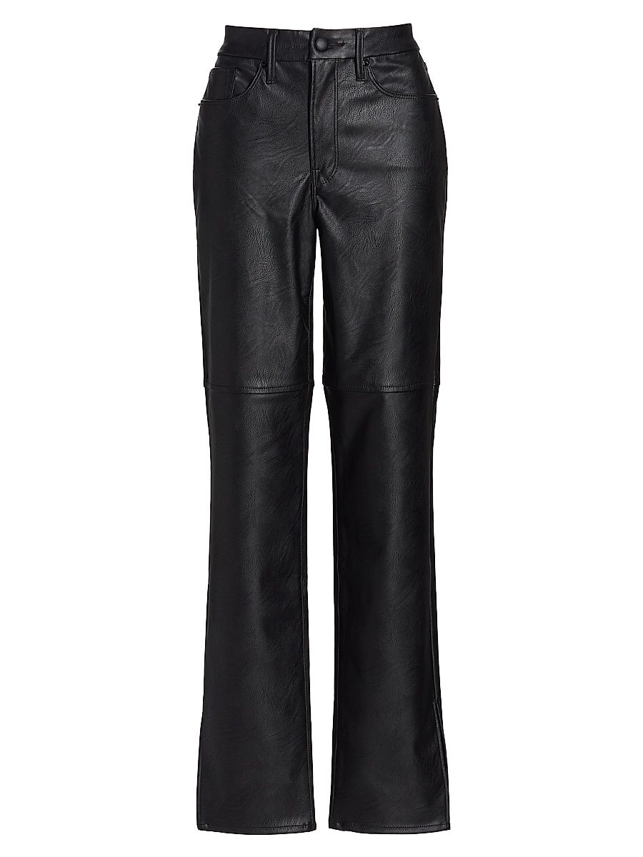 Women's Good Boy Faux-Leather Pants - Black - Size 15