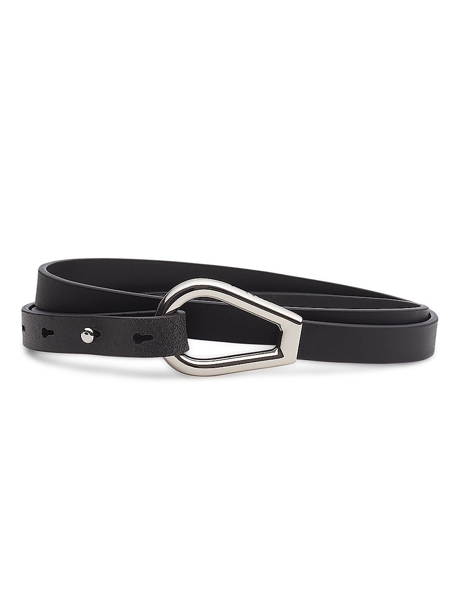 Women's Leather Belt - Black - Size Large