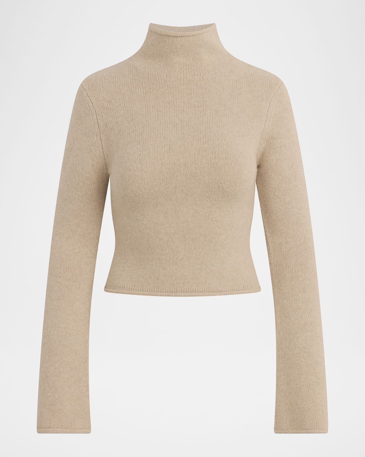 The Jane Roll-Trim Wool Sweater