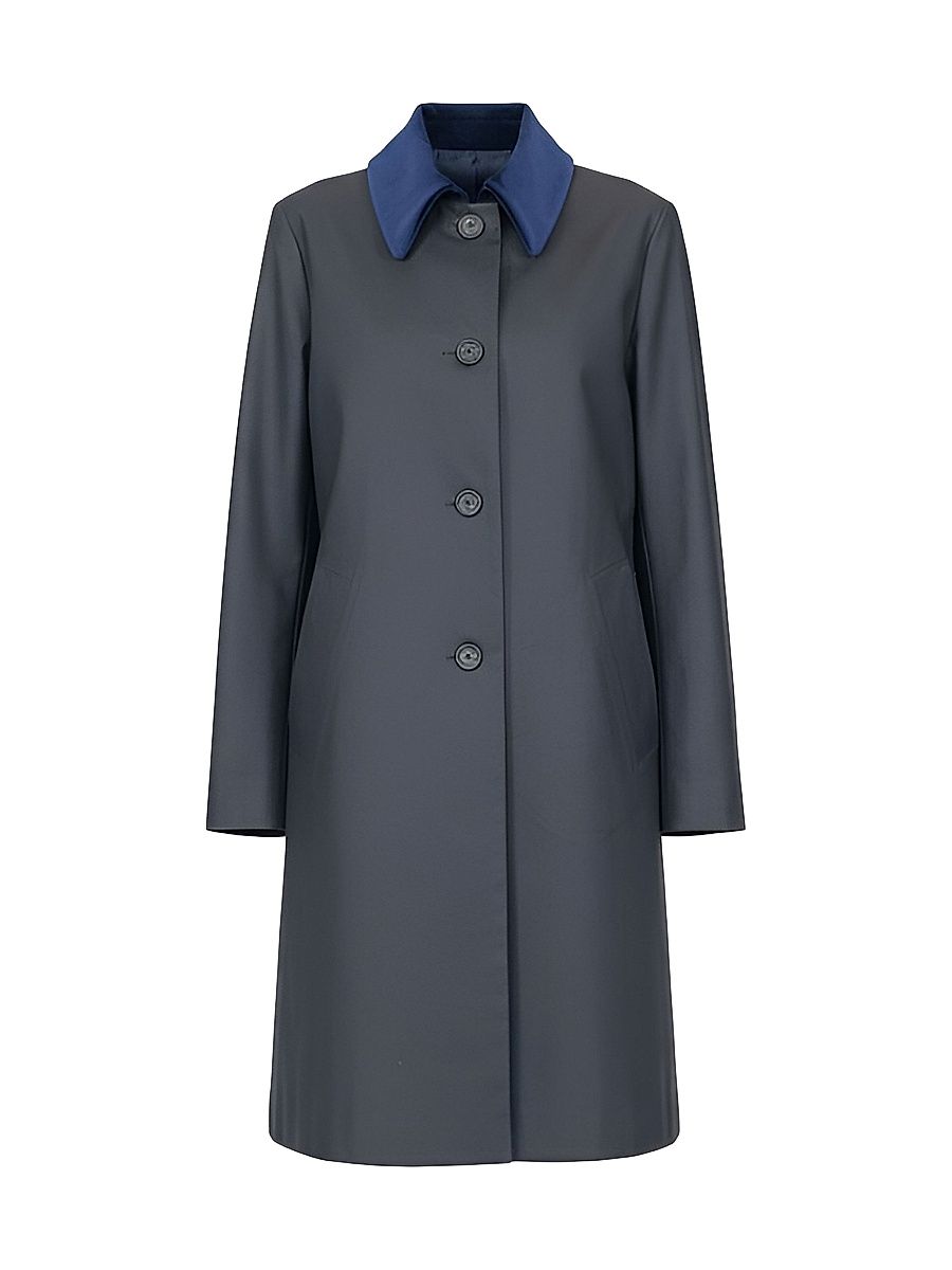 Women's Alaine Water Resistant Canvas Coat - Navy - Size 12