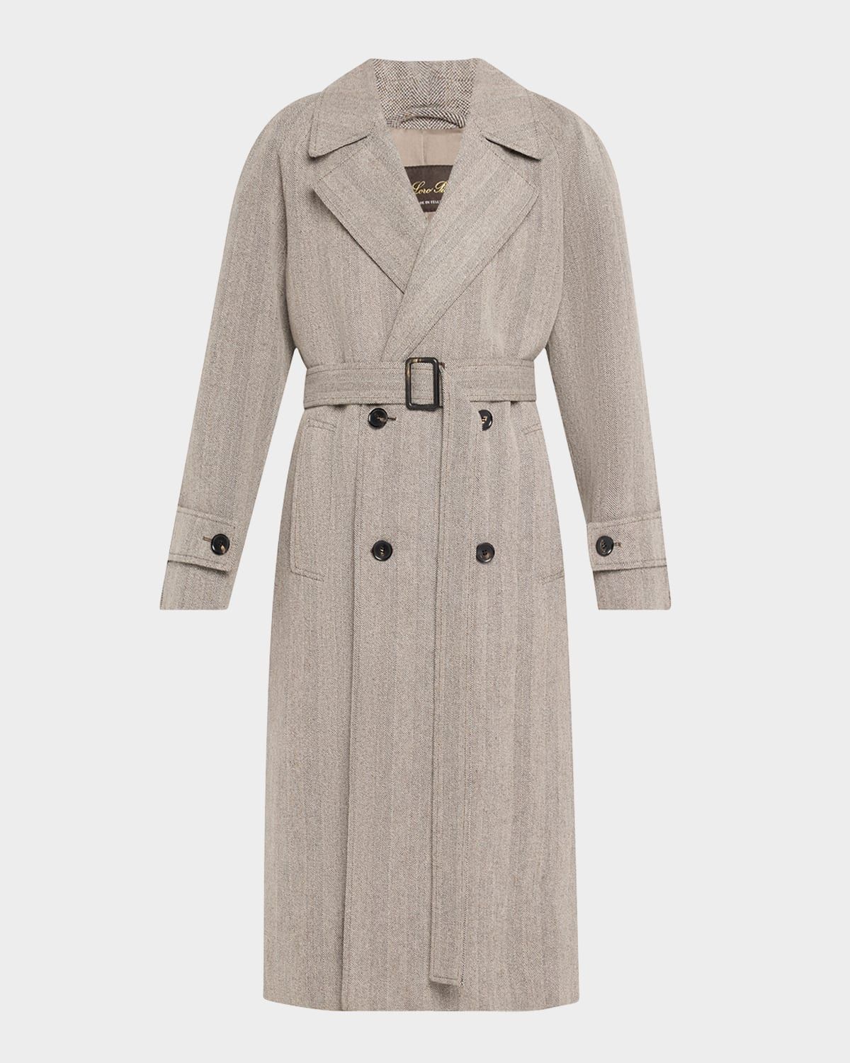 Foster Double-Breast Belted Wool Cashmere Coat
