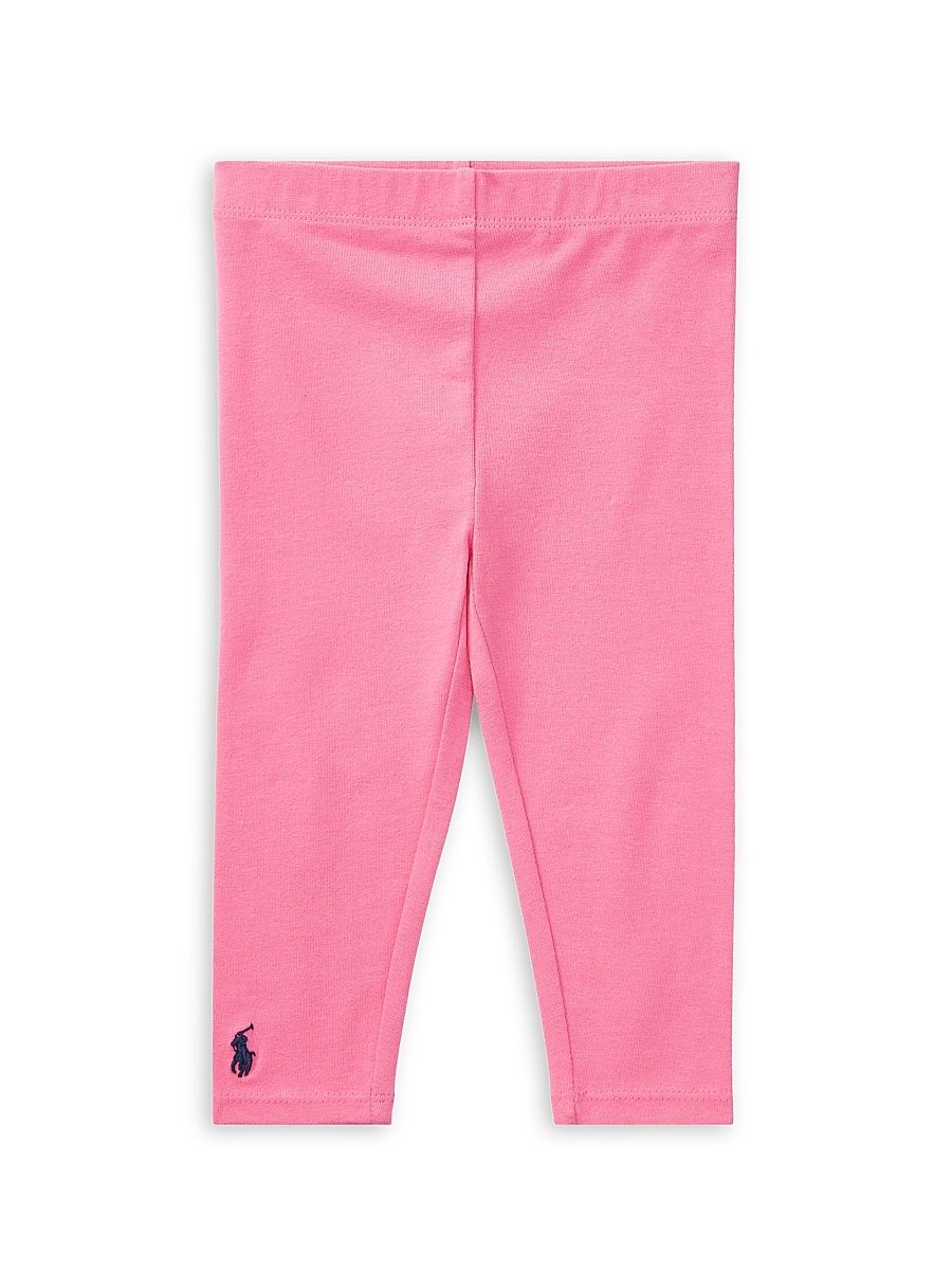 Baby Girl's Stretch Cotton Leggings - Pink - Size 9 Months