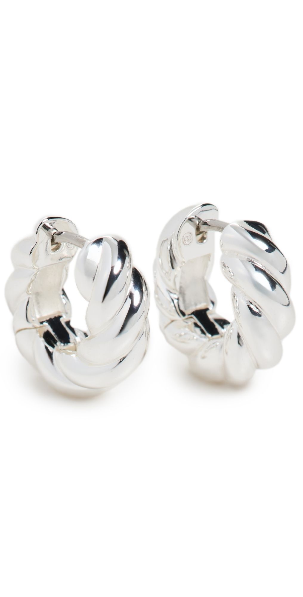 Gorjana Crew Helium Huggies Silver Plated One Size