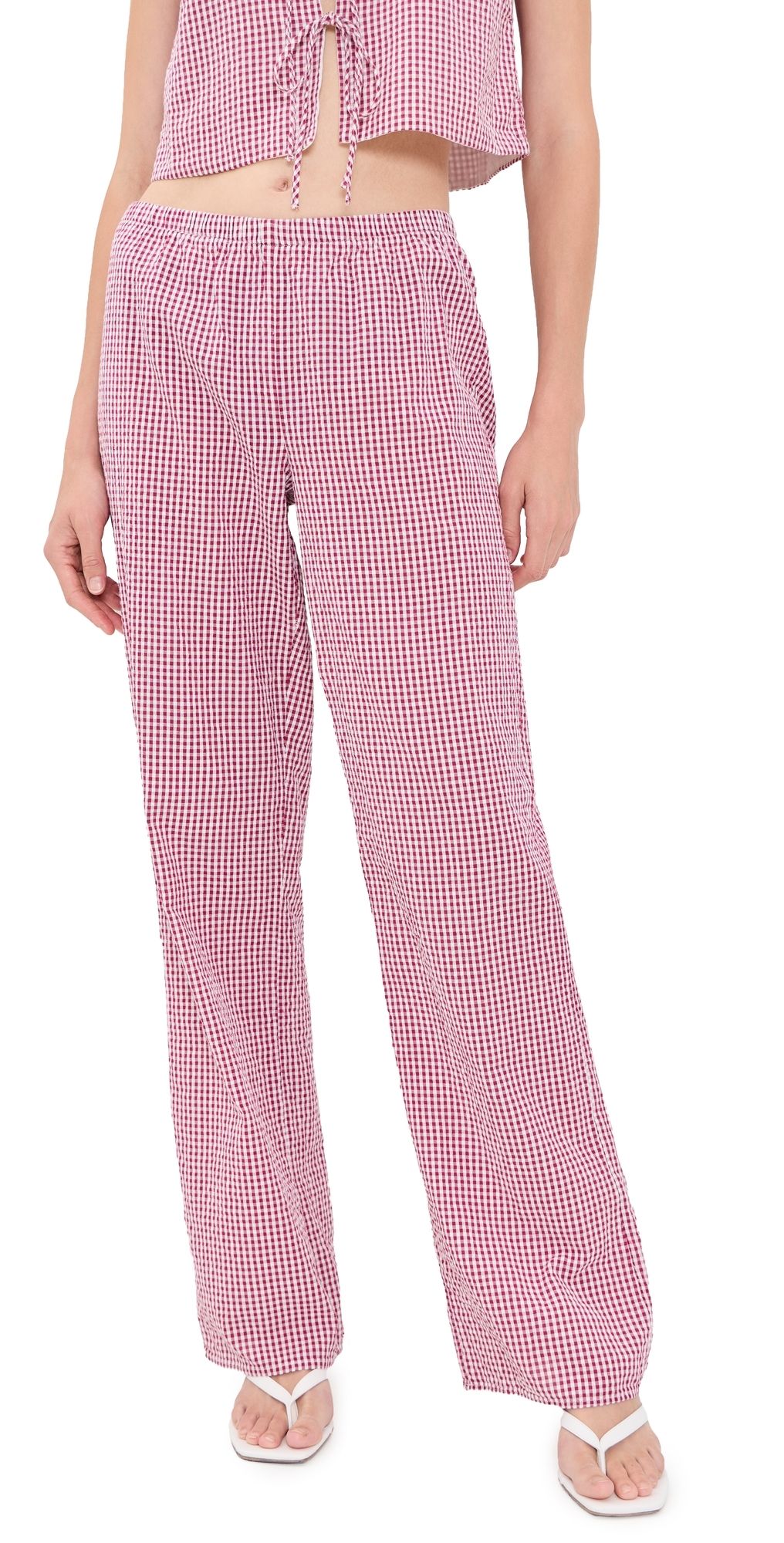 Favorite Daughter The Everything Pants Raspberry/White L
