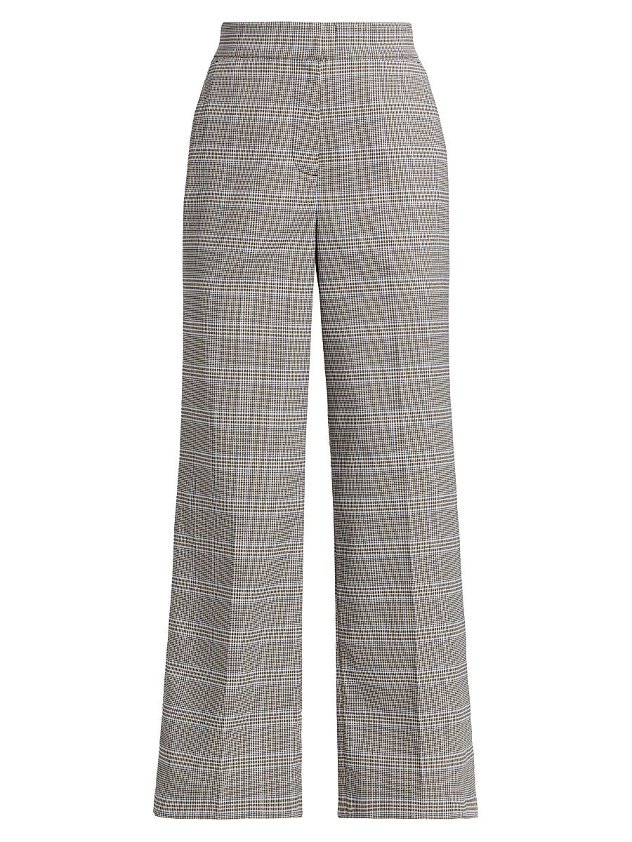 Women's The Kensington Plaid Wide-Leg Pants - Ken Sing Ton Plaid - Size 6