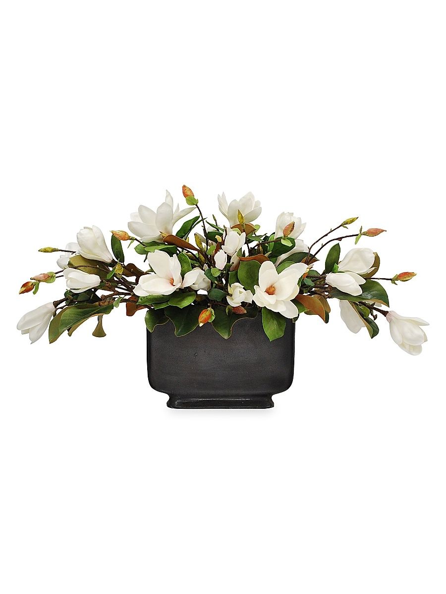 Imitation Magnolia In Footed Rectangular Vase