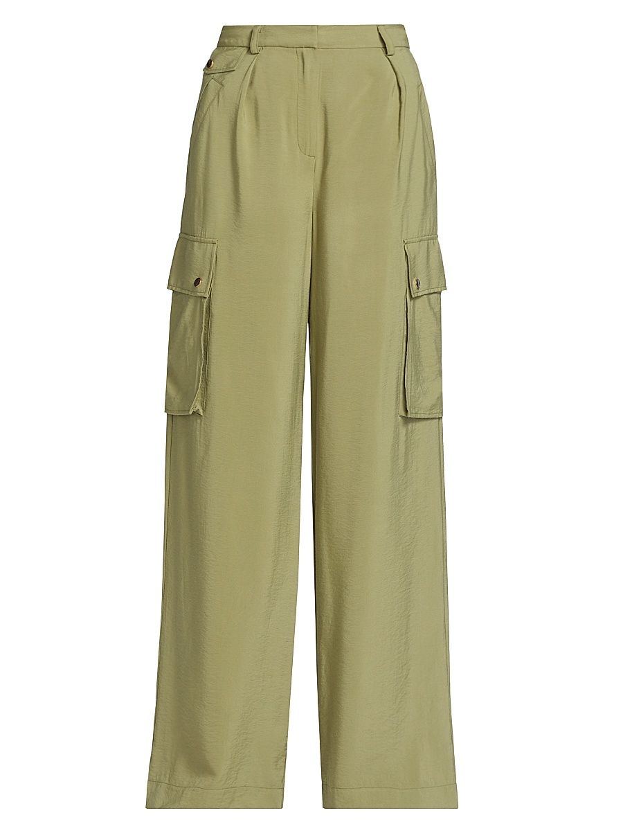Women's Emil Wide-Leg Cargo Pants - Vintage Olive - Size 2