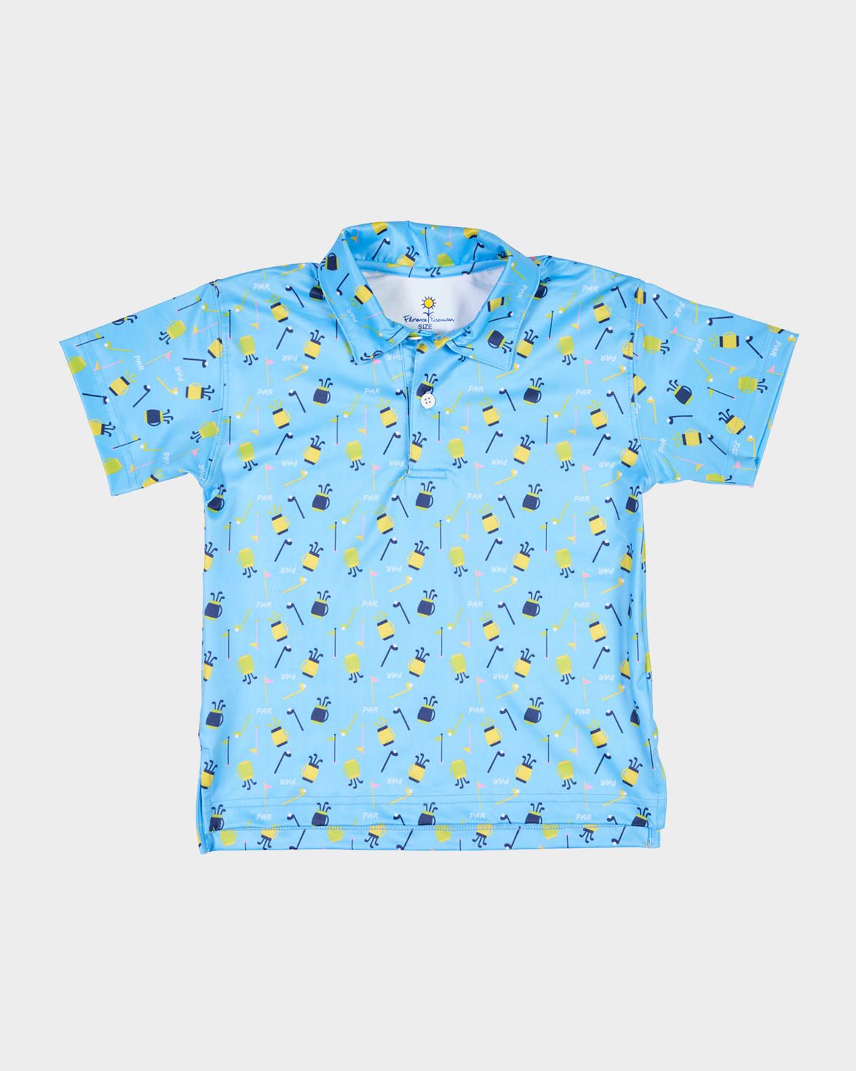 Boy & apos;s Golf-Print Performance Knit Polo Top, Size 2T-4