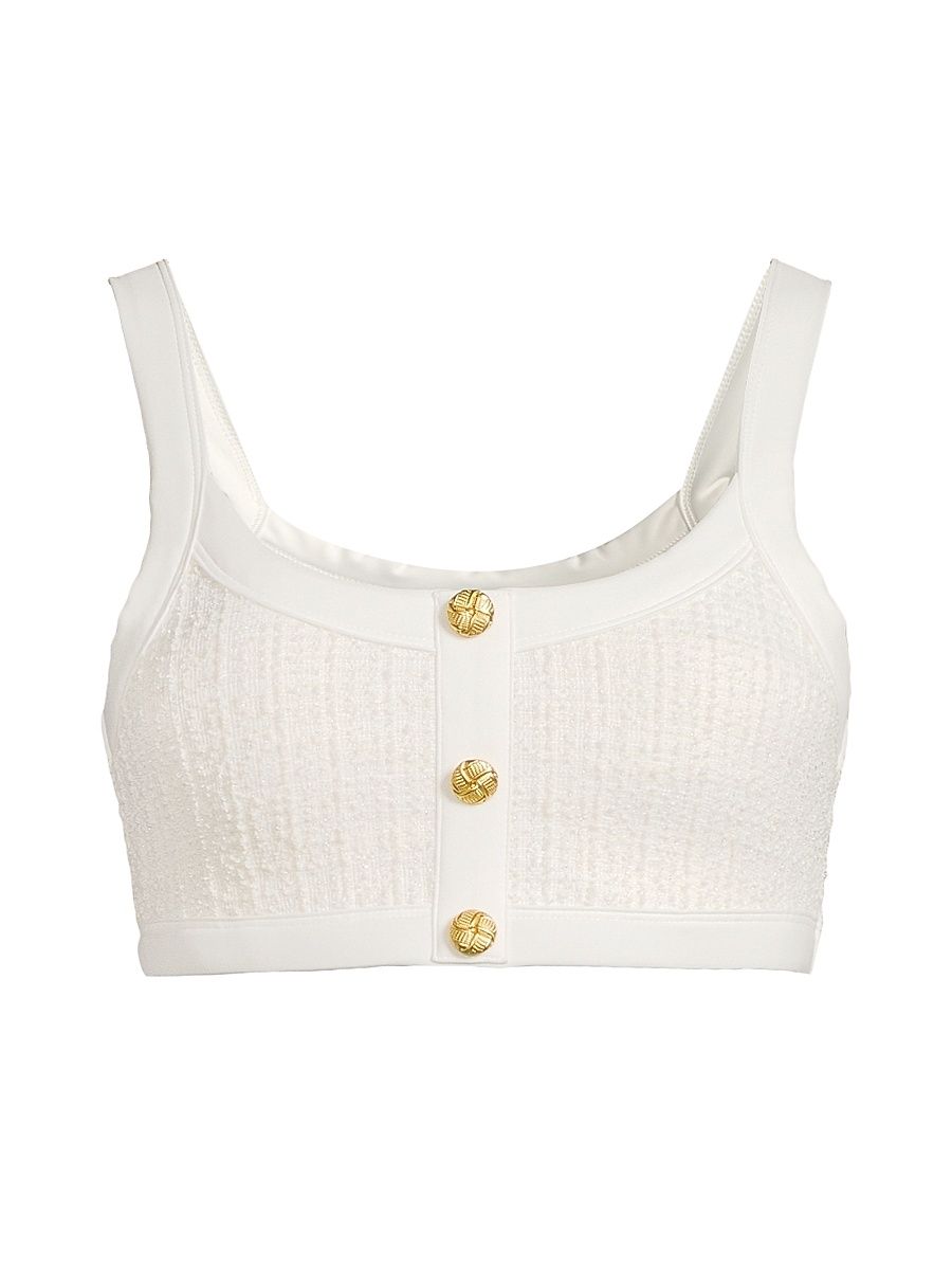 Women's Bonnie Bikini Top - I Do Ivory - Size Medium