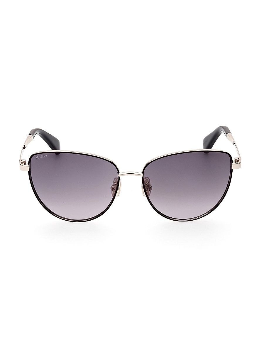 Women's 56MM Cat-Eye Sunglasses - Gold Gradient Smoke