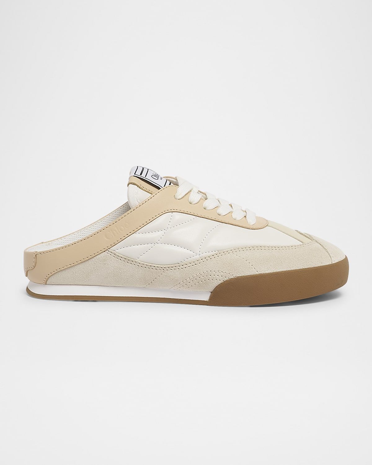 Kick Smooth Leather and Suede Sneaker Mules