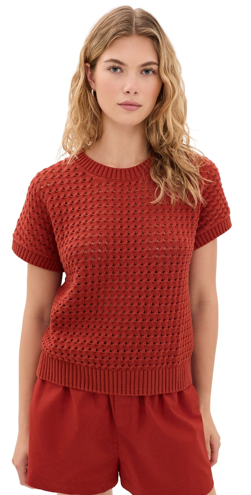 Varley Denny Knit Top Bossa Nova S
