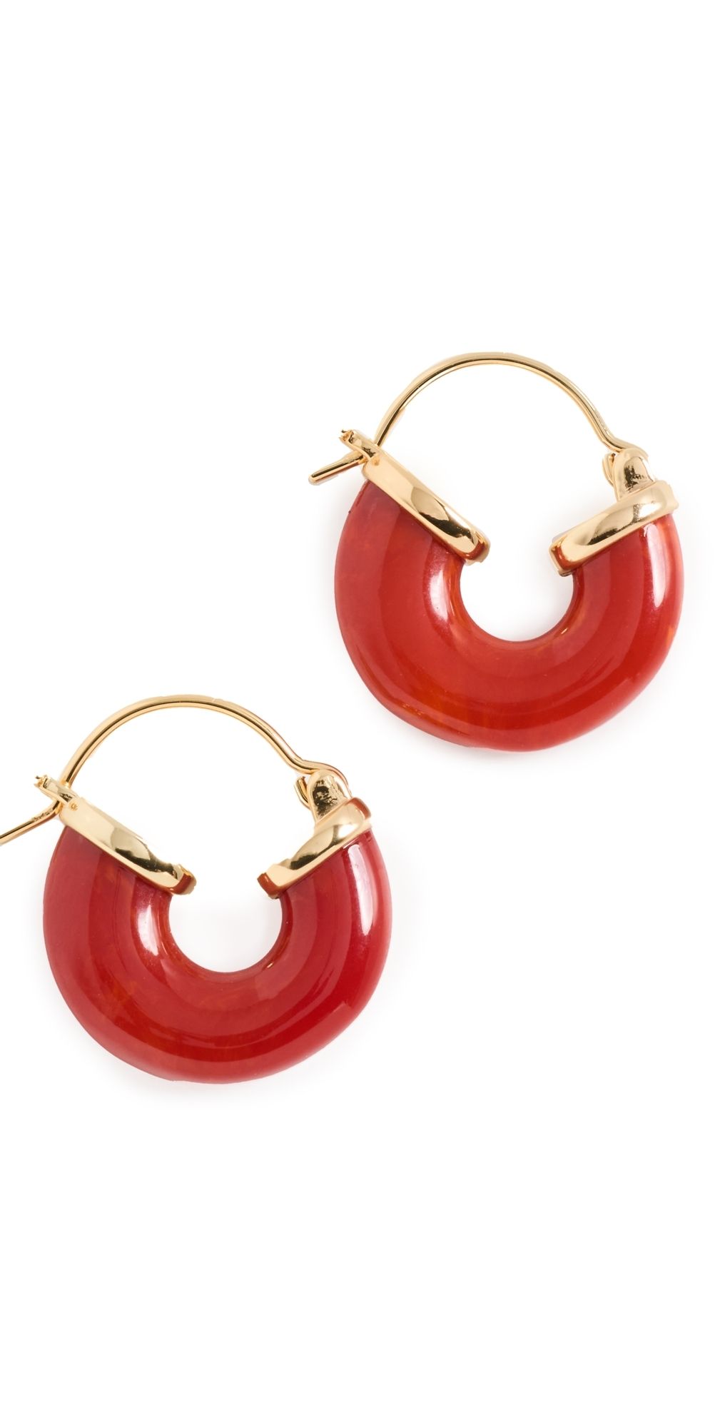Anni Lu Petit Swell Hoops Bright Red One Size