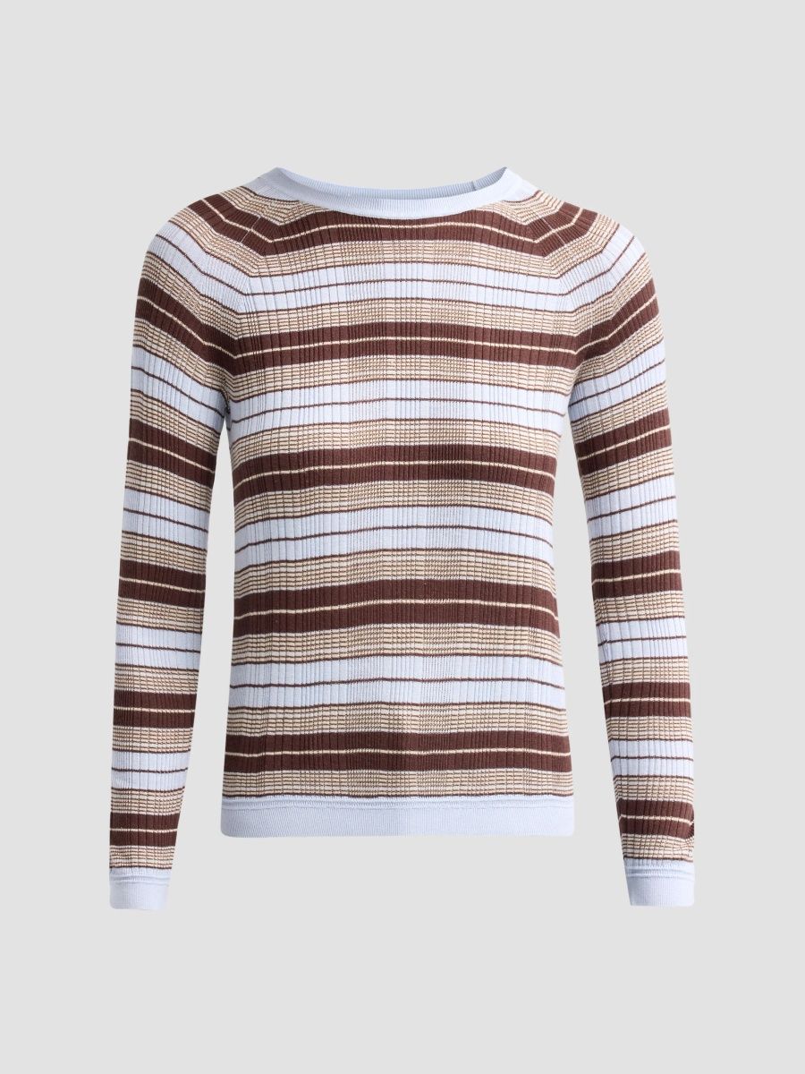 rag & bone Women's Teresa Striped Silk-Blend Top - Light Blue Multi - Size Large