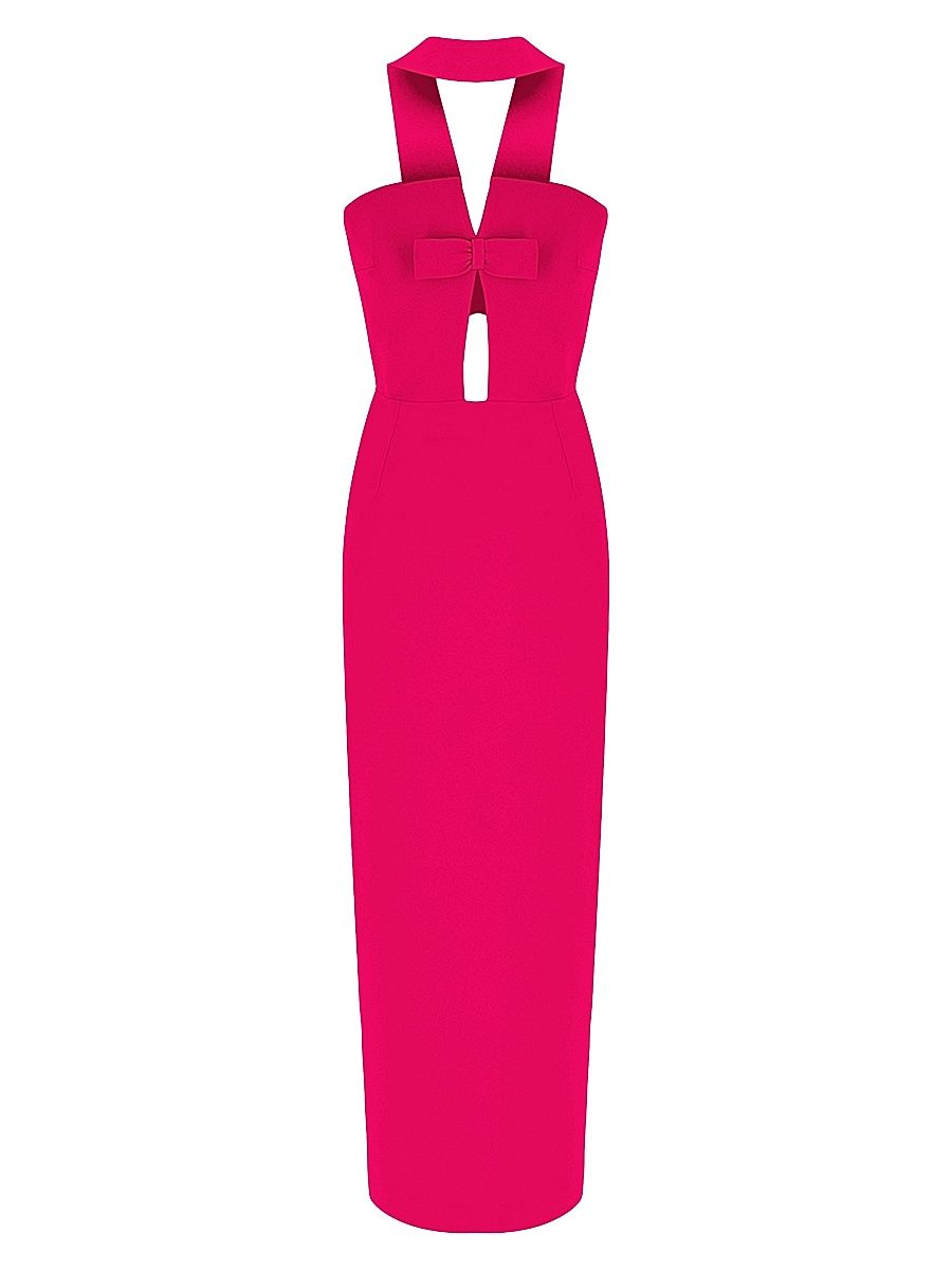 Women's Holly Tailored Column Gown - Hot Pink - Size 8