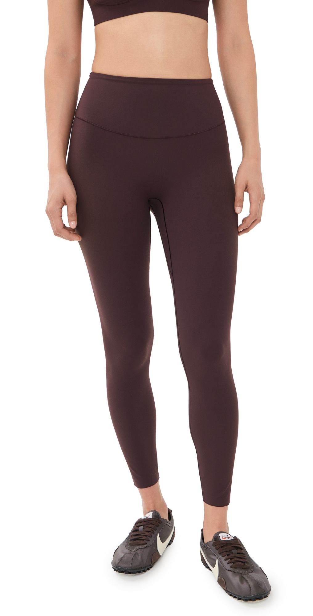 Beyond Yoga In The Zone High Waisted Midi Leggings Cocoa Plum XS