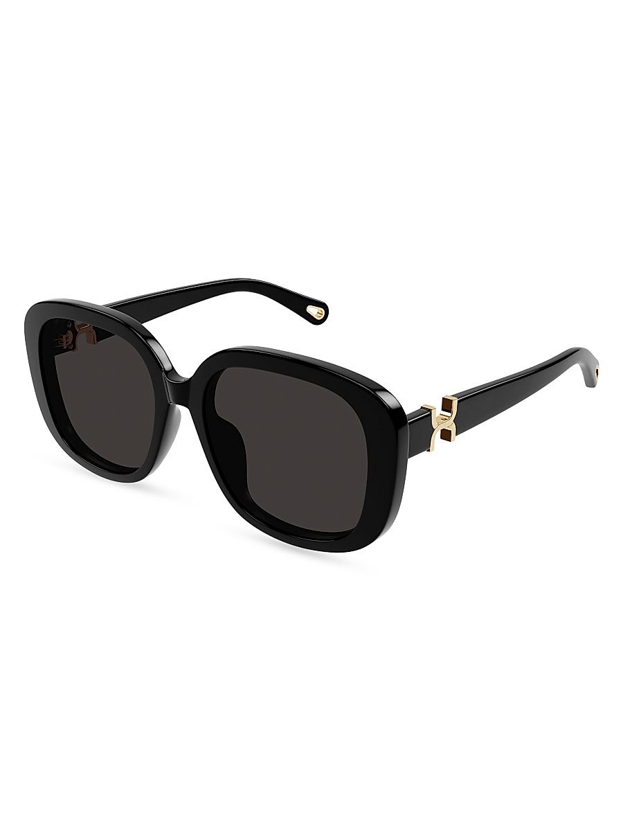 Women's Marcie 56MM Square Sunglasses - Black