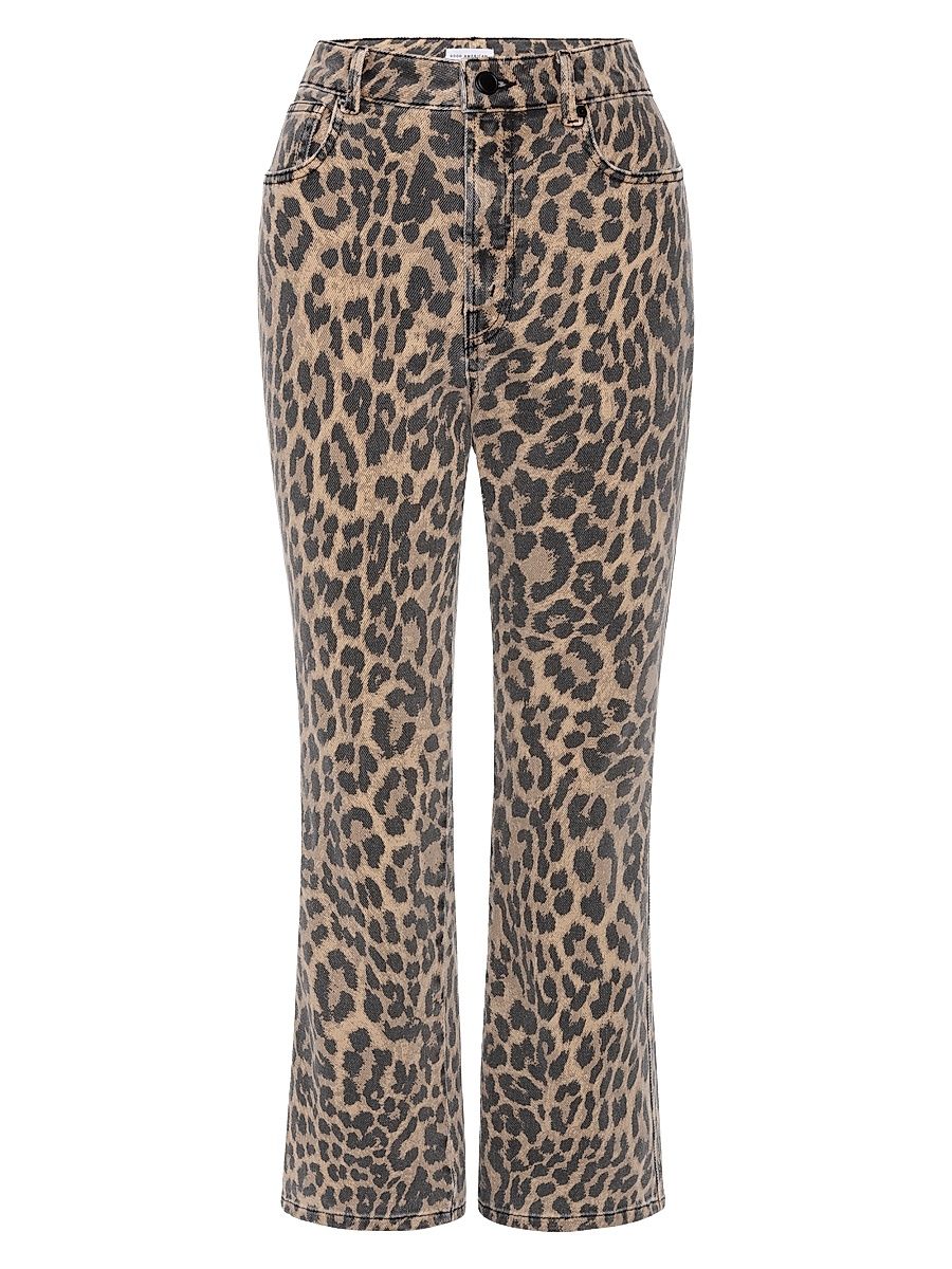 Women's Good Standard Leopard Kick-Flared Jeans - Lucky Leopard - Size 2