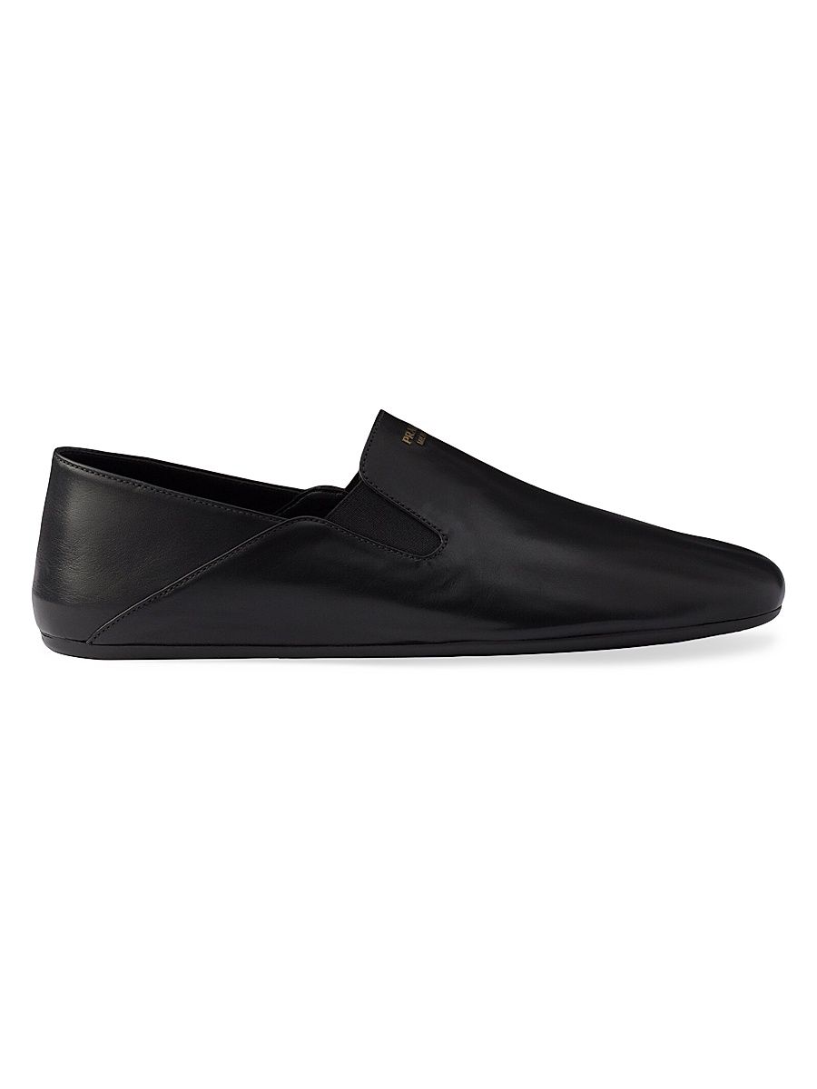 Men's Leather Loafers - Black - Size 11