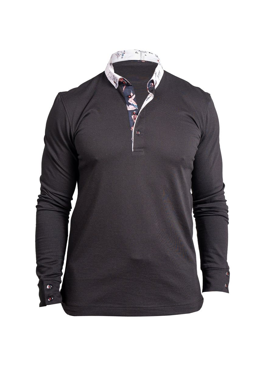 Maceoo Men's Newton Ascension Polo Shirt - Black - Size XXL