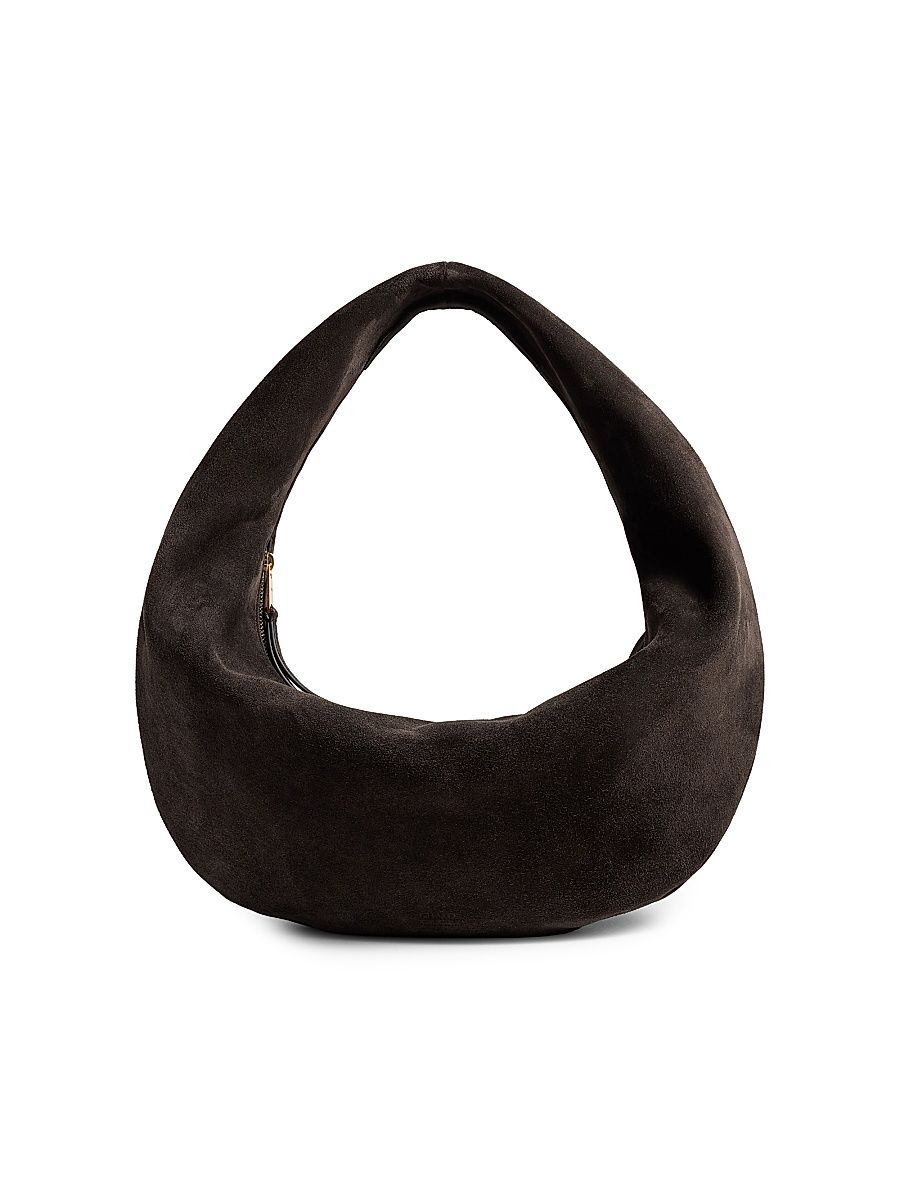 Women's Medium Olivia Suede Hobo Bag - Dark Brown
