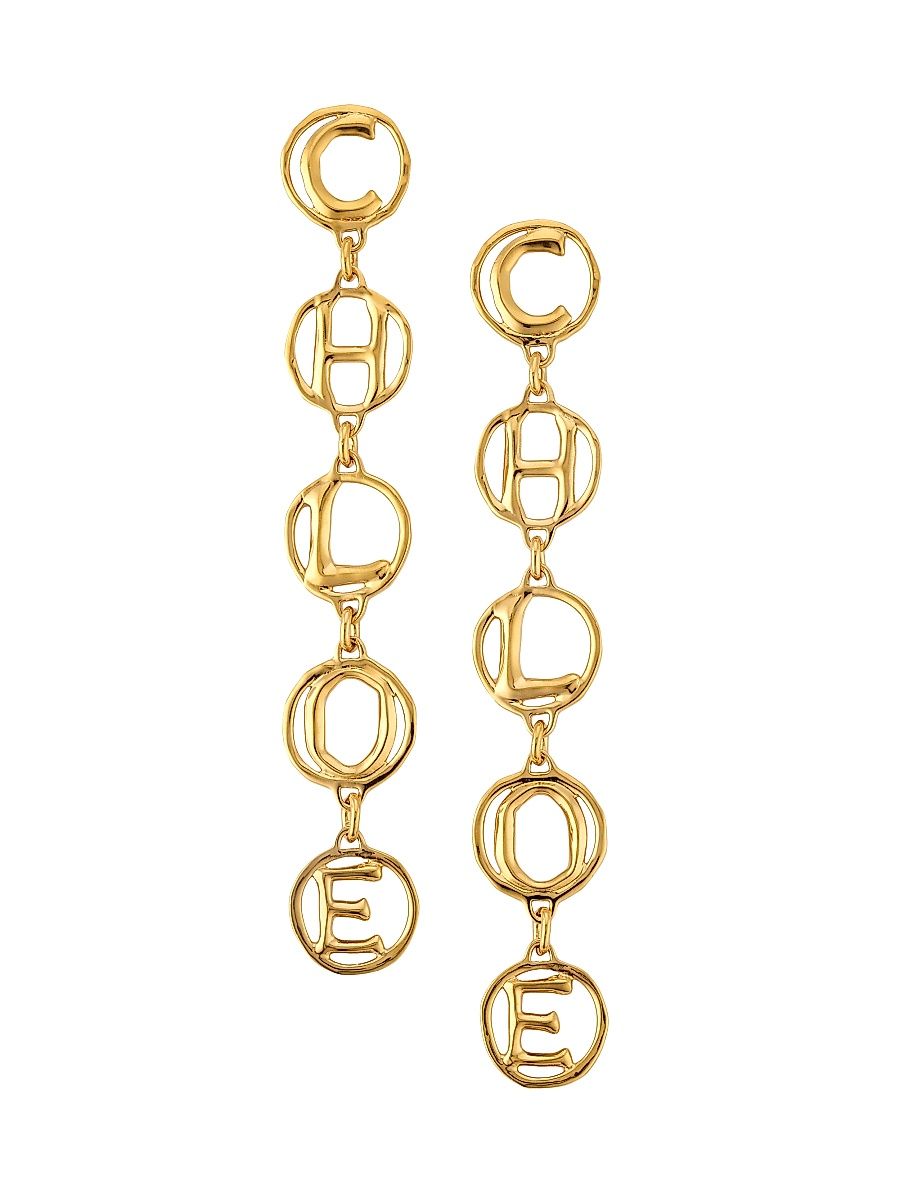 Women's Chloé Goldtone Drop Earrings - Vintage Gold