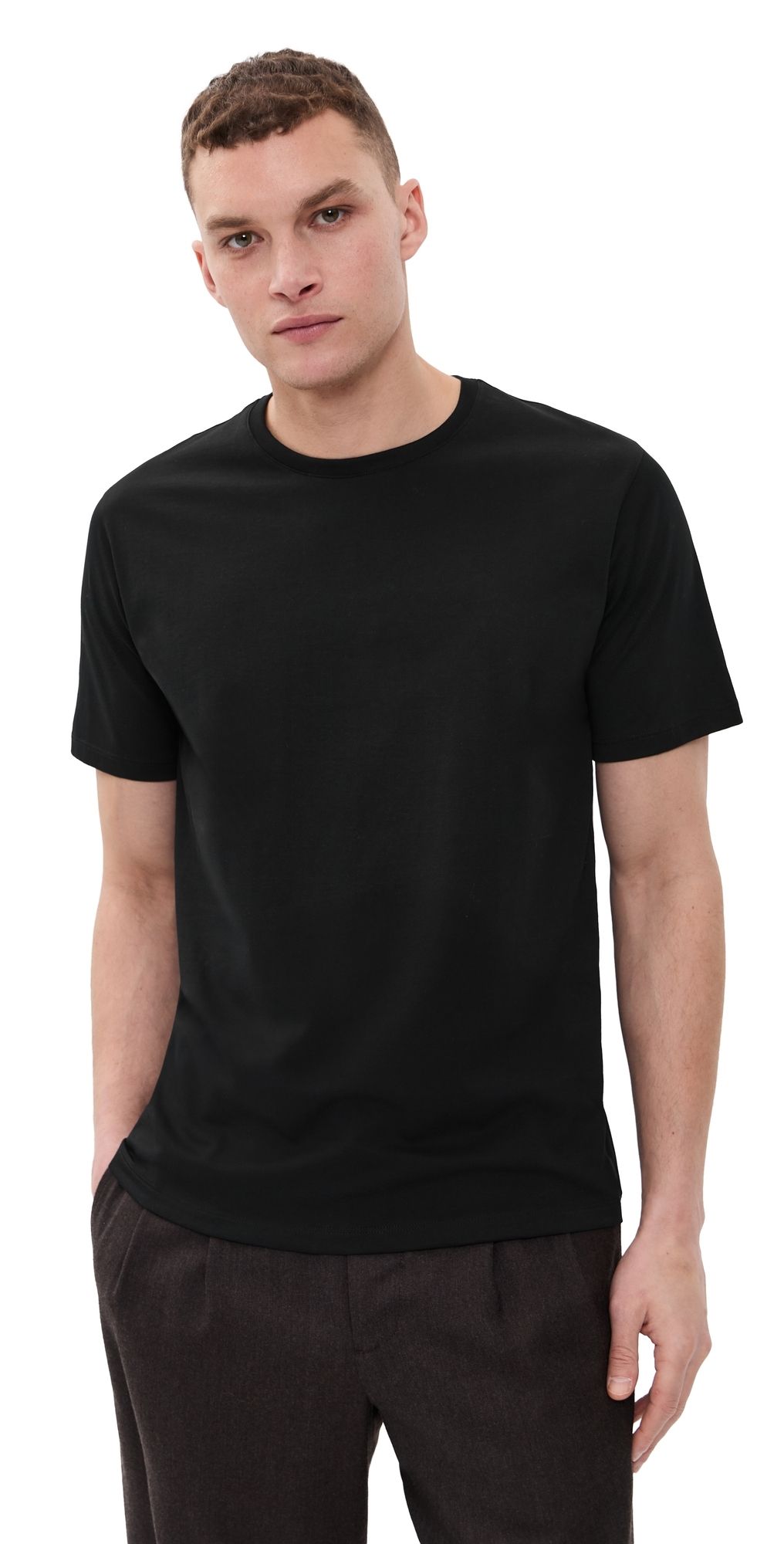 Theory Precise Rib Cotton Tee Black XXL