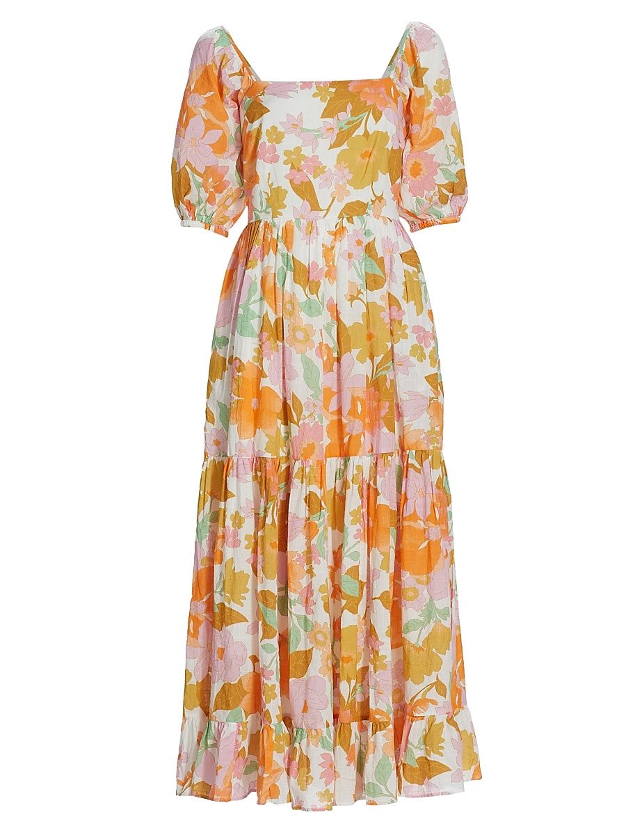 Women's Manon Floral Cotton Maxi Dress - Harmony Floral - Size XS