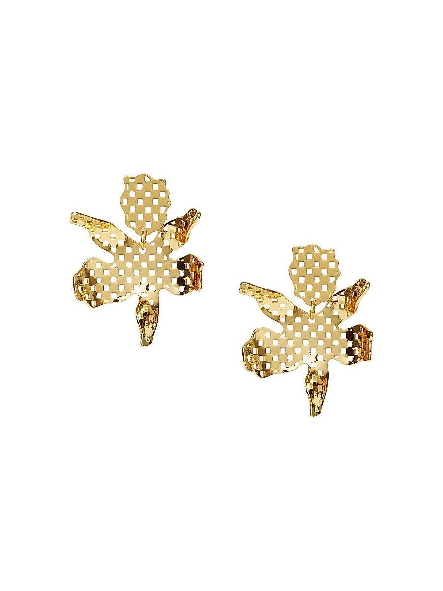 Women's Paper Lily 14K-Gold-Plated Earrings - Gold