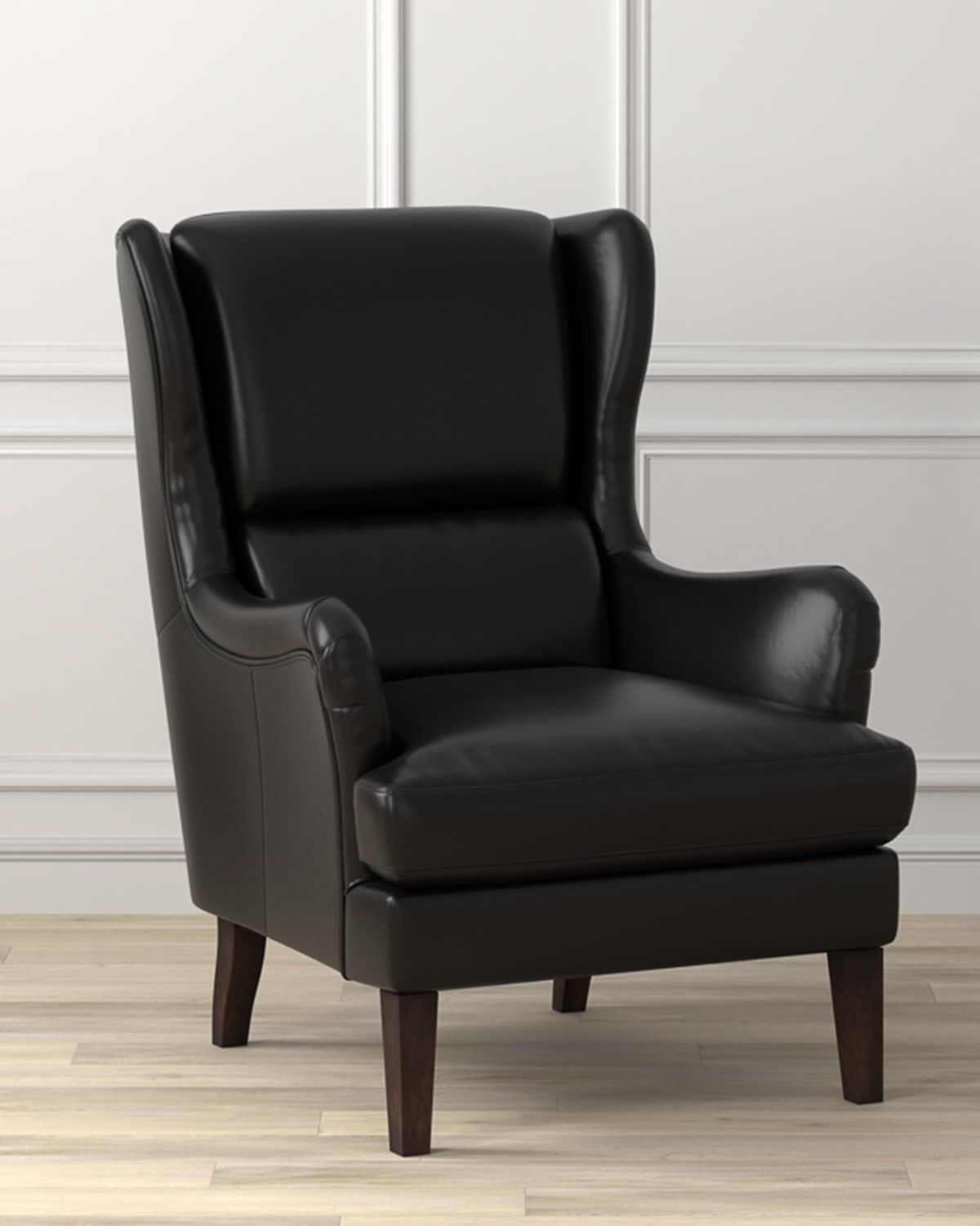 Elite Leather Wing Lounge Chair