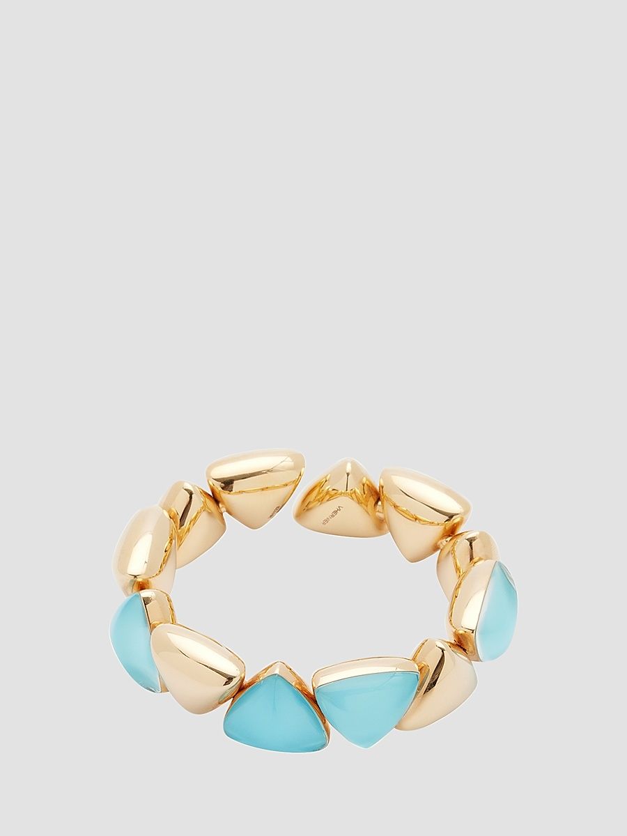 Women's Freccia 18K Rose Gold, Turquoise & Rock Crystal Bracelet - Rose Gold