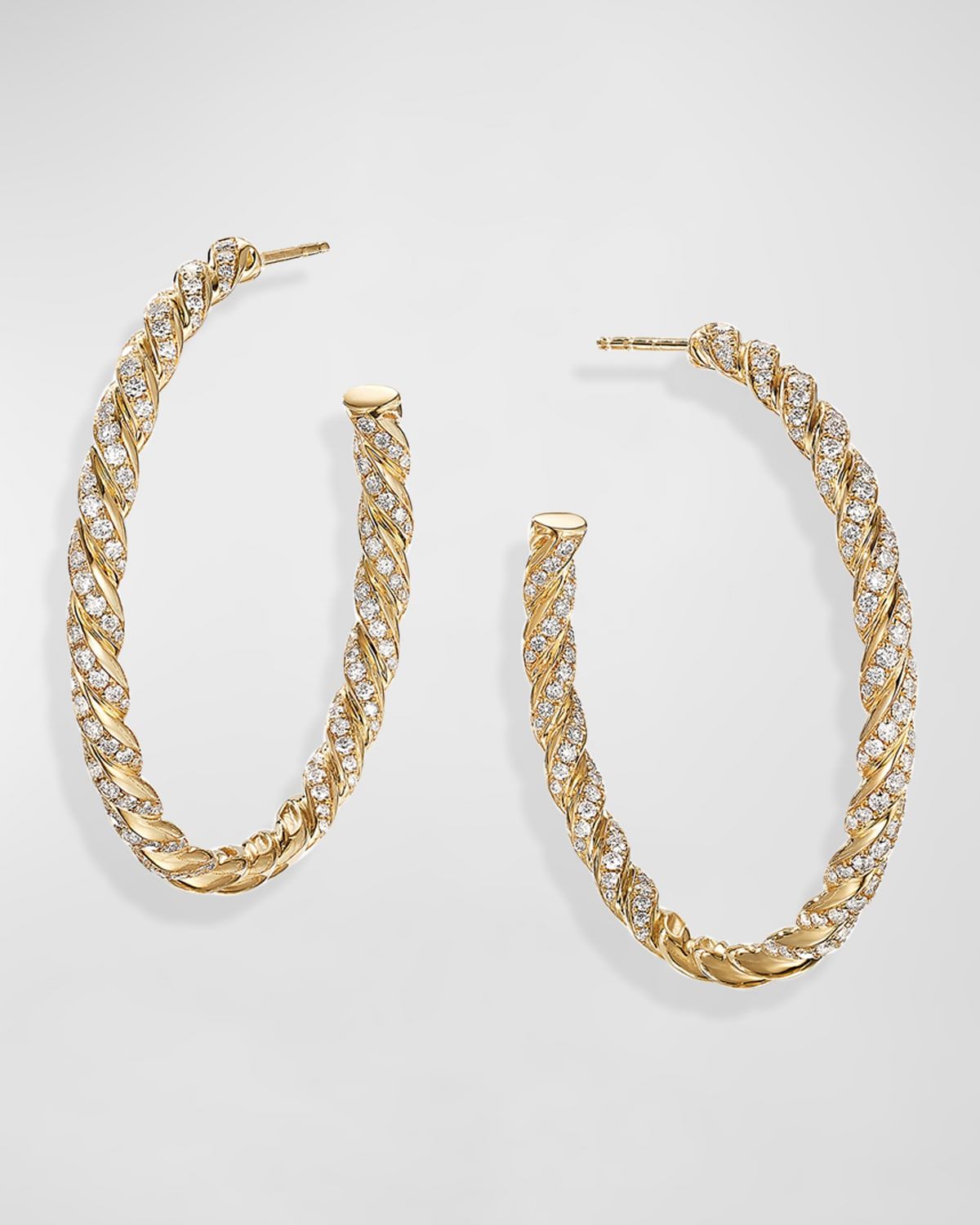 Paveflex Hoop Earrings with Diamonds in 18K Gold