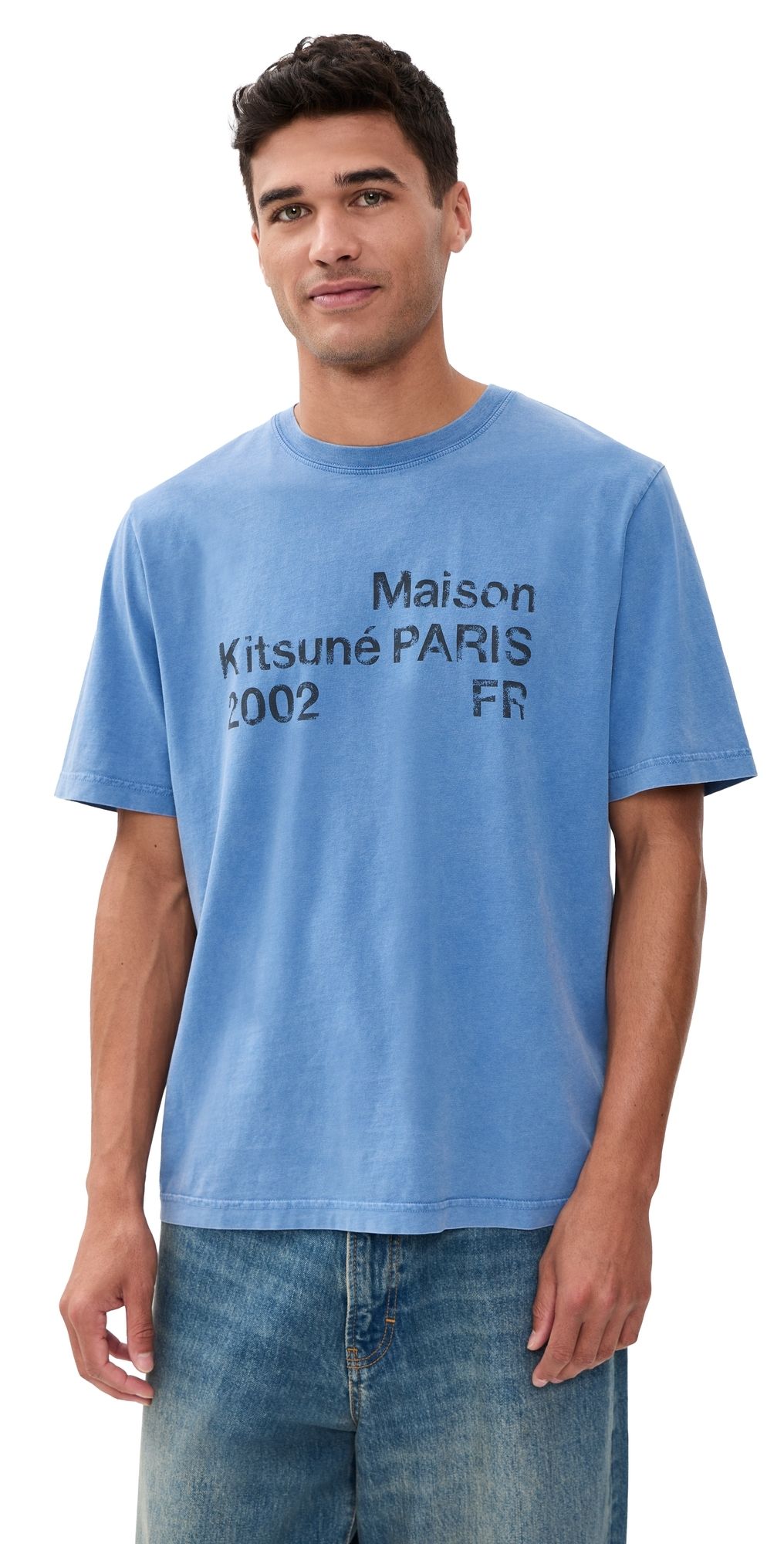 Maison Kitsuné 2002 Faded Comfort Tee Lapis Blue Faded L