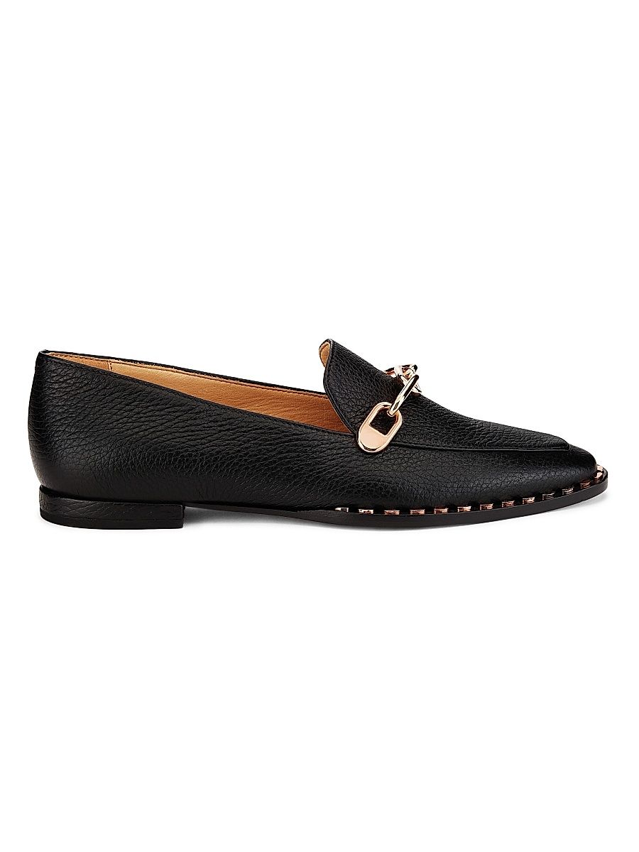 Women's Larisa Leather Loafers - Black - Size 8