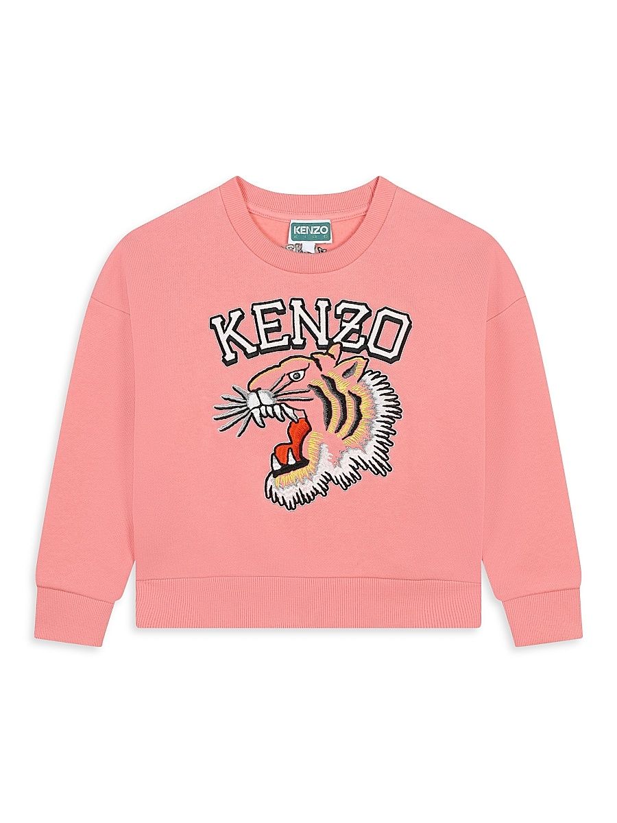 Little Girl's & Girl's Brushed Fleece Sweatshirt - Pink - Size 14