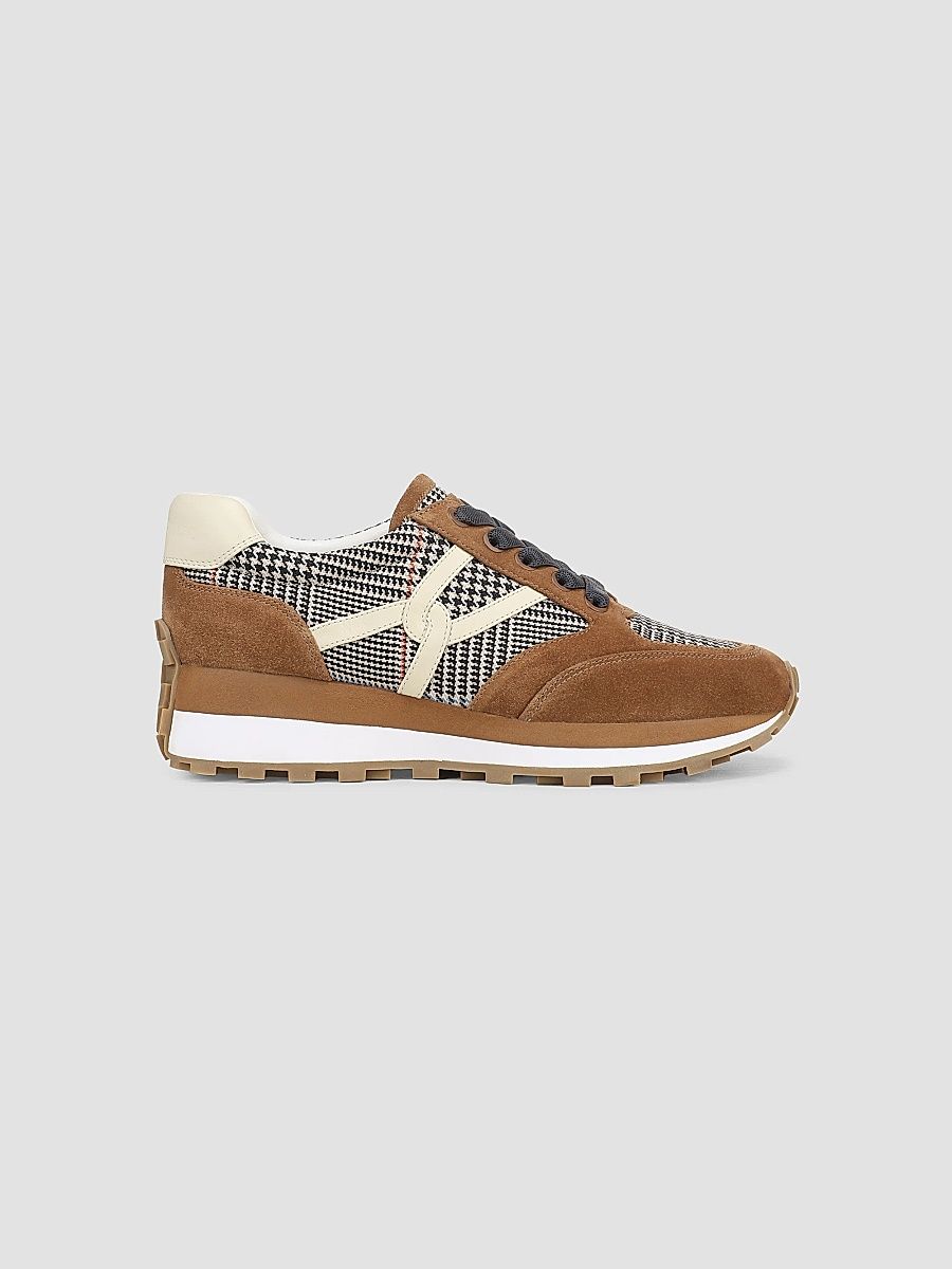 Women's Valentina Printed Suede Sneakers - Chestnut Multi - Size 12
