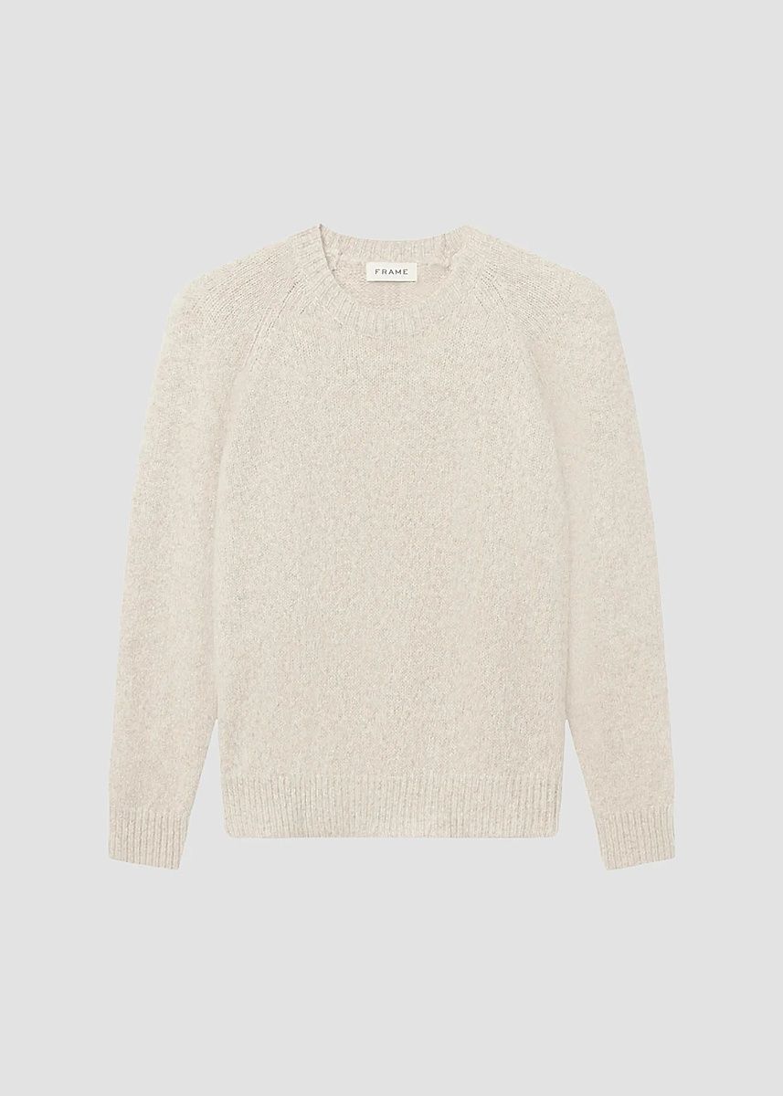 Men's Alpaca-Blend Sweater - Heather Beige - Size XL